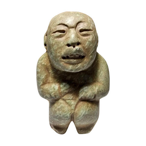 Pre-Columbian Stone Figure – Ancient Mesoamerican or South American carved figure, likely used in ritual or ceremonial contexts.